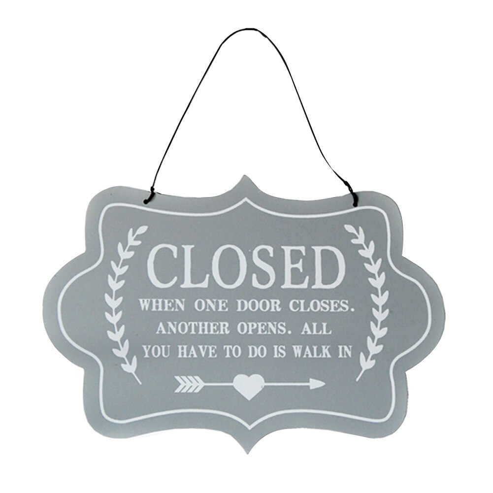 Greeting Business Notice Window Wall Decor Store Hanging Sign Display Double Side Restaurant Door Cafe Crafts Wooden Board