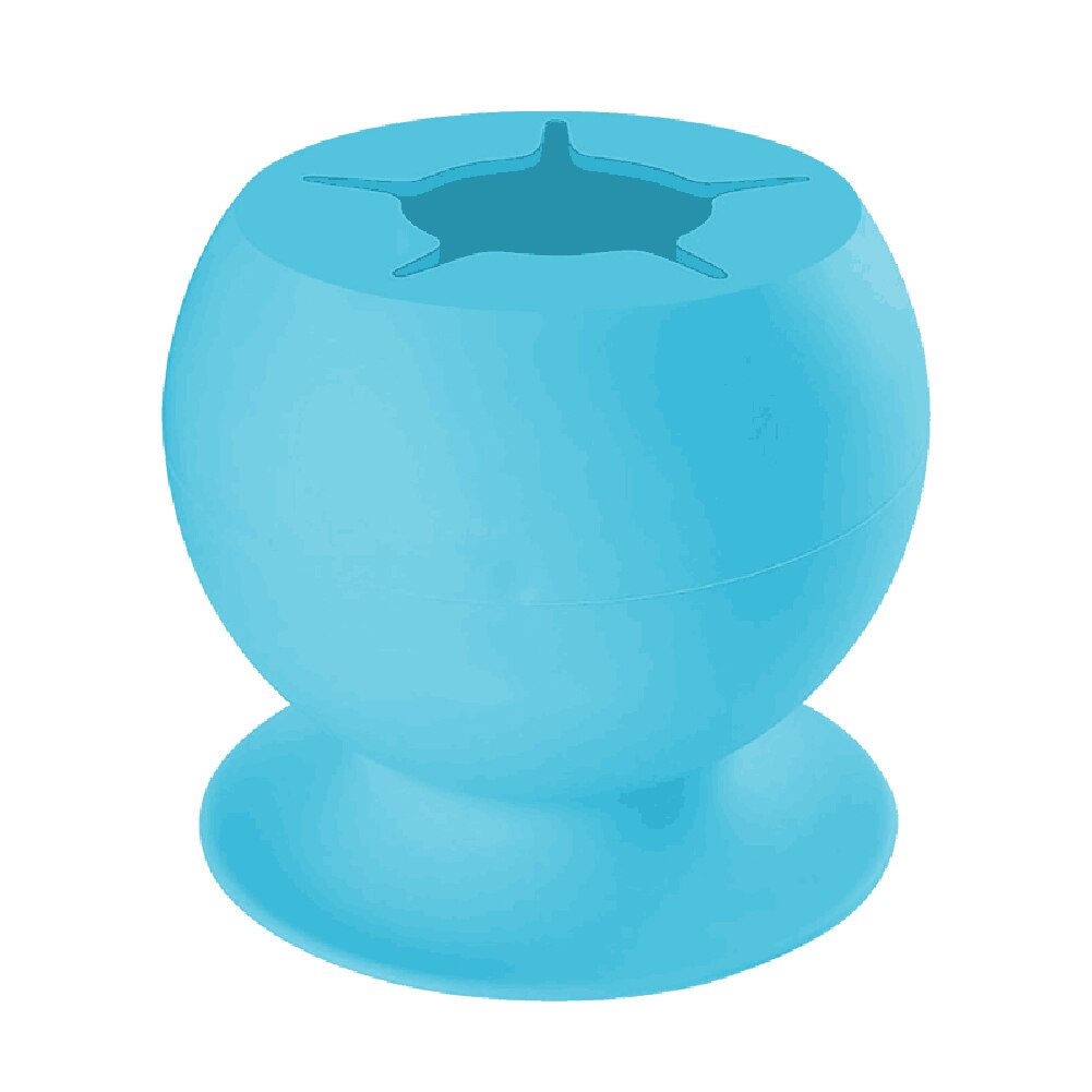 Cubo de basura Manual con ventosa de silicona, manualidades, piezas de chatarra de costura, colección de cajas de almacenamiento de residuos, ayudante para escritorio del hogar: 	Blue