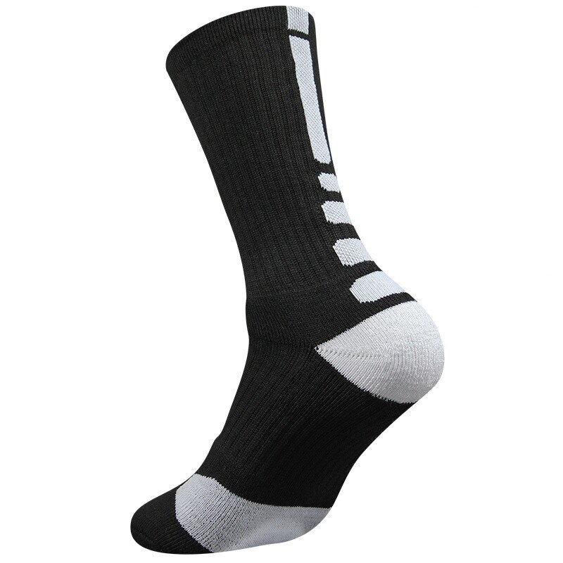 Männer Socken draussen Sport Socken Radfahren Socken Fahrrad Schuhe Für Rennrad Socken Lauf Basketball Socken EU 39-45: QJFH002-Schwarz