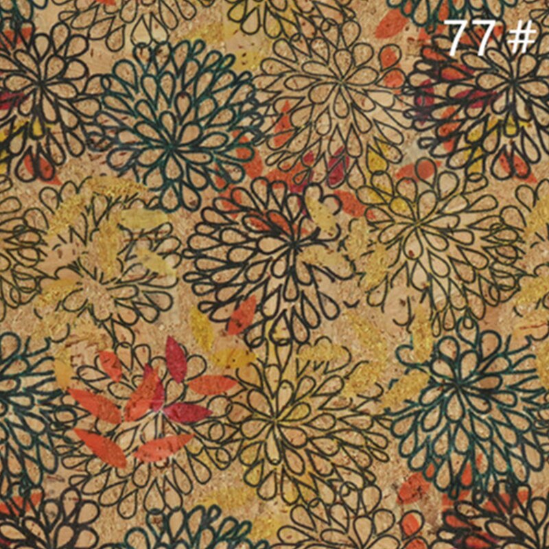 100 x135cm Umwelt Freundliche Natürliche Kork Druck Leder Stoff Gepäck Handtasche Holzmaserung Dekorative Stoff: 77