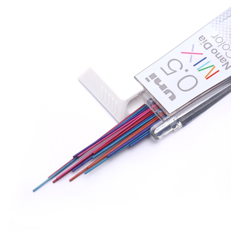 1 lote (20 piezas)-Uni 0,5-202NDC mecánico lápiz de Color Led pintura mecánica especial recargas lápiz estudiante de la Escuela de la Oficina de 8 colores