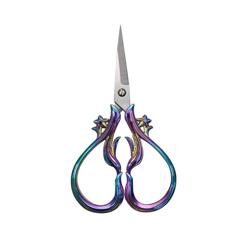 Tijeras Vintage de sastre Retro antiguo, tejido de costura, bordado y costura, suministros de corte de hilo: Multicolor