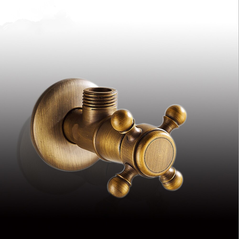 Supply all copper antique water heater triangle valve European thick angle valve copper spool retro mixing valve water stop valv