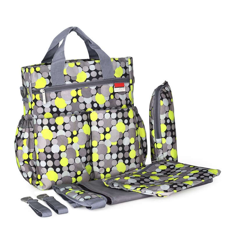 Barsel baby bleie bag multifunksjon baby bleie poser skrive ut vanntett stelle bag barnevogn poser