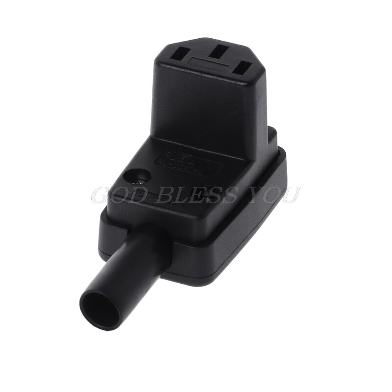 Câble D'alimentation Coudé 90° IEC C13 - 10A 250V, Fiche 3 Broches, Noir, Pour PC, Imprimante, Appareils électriques