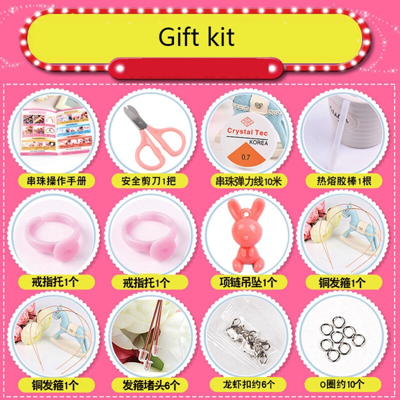 Pack Flower Jewery DIY Beads Necklace Bracelets Loose Beads Kids Decorative Beads Craft Making Suit Accessories