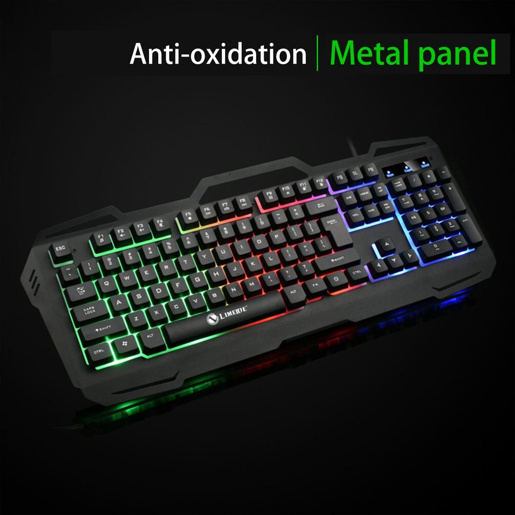 Keyboard and Mouse Set USB Wired Luminous Mechanical Keyboard and Mouse Set Gamer Keyboard Set for PC Computer