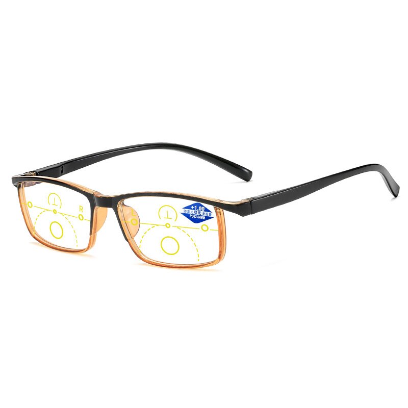 Zilead-gafas de lectura con zoom inteligente para hombre y mujer, lentes de lectura con enfoque múltiple, ligeras, cómodas, con montura TR90, unisex: +400 / 2