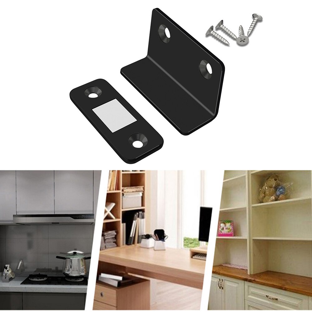Strong Magnetic L Shaped Door Closer Cabinet Door Catches Latch Furniture Doors Magnet Stop Cupboard Ultra Magnetic Suction Tool