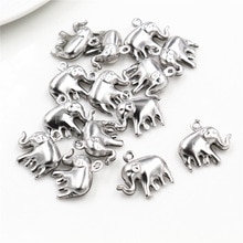 30pc/ parti 15 x 14mm elefant charms 316 rustfrit stål elefant sød til halskæde vedhæng charms diy smykker gør -q3-11