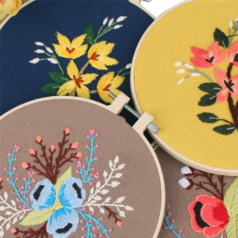 Conjunto de cintas bordadas DIY con flores de estilo europeo para principiantes, Kit de costura de cobertizo bordado, artesanía de punto de cruz, decoración cosida a mano