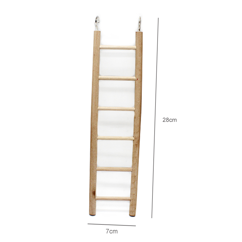 Parrot Toy Pet Supplies Bird Cage 1Pcs Climbing Stairs Rocking Scratcher Perch 6 Ladders Hamsters Products Wooden Ladder: Default Title