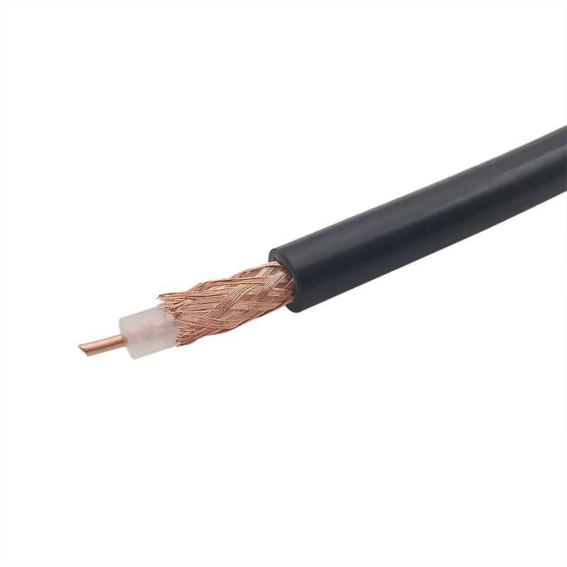 RG58 50 ohm RF Coaxial Cable Black RG-58 RG58U Coax Pigtail Wire Cables 3M 5M 10M 15M 20M 25M 30M 40M 50 Meters