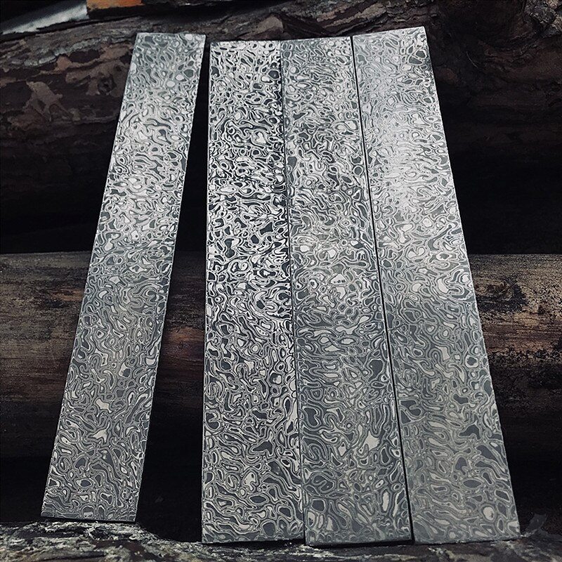 VG10 Sandwich Damascus steel forging raw material knife strip knife embryo patterned steel strip DIY pattern Melaleuca 1PCS