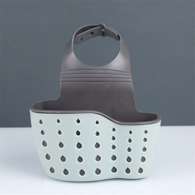 Sac suspendu d'évier, sac de rangement en caoutchouc, support de robinet, porte-éponge de savon, étagère de salle de bain réglable, fournitures d'accessoires de cuisine: B3