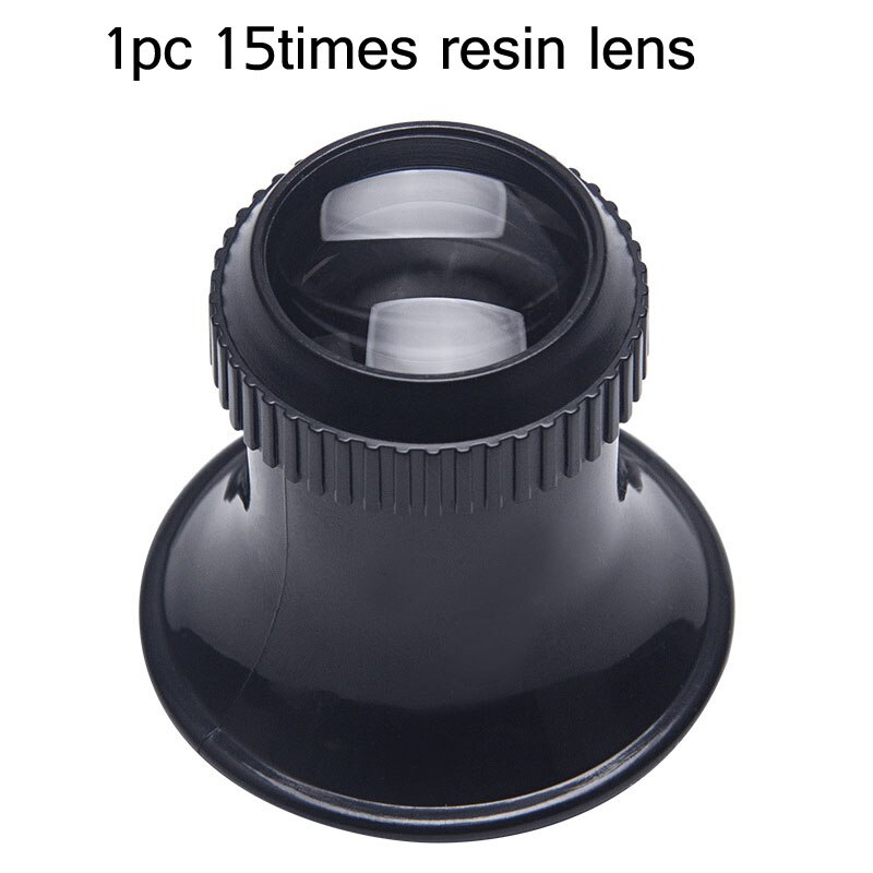 Watch Repair Tool Magnifier 5X 10X 15X 20X Glass Loupe Eyepiece Eyes Clip Magnifier Watchmaker Watch Part Battery Removal Tool: 15 times resin lens