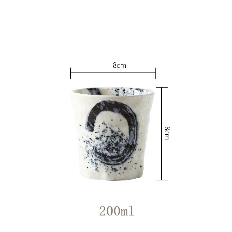 CHANSHOVA-taza de té de cerámica pintada a mano de estilo retro chino tradicional, tazas grandes de porcelana China, taza de café, H092, 170/200ml: 5