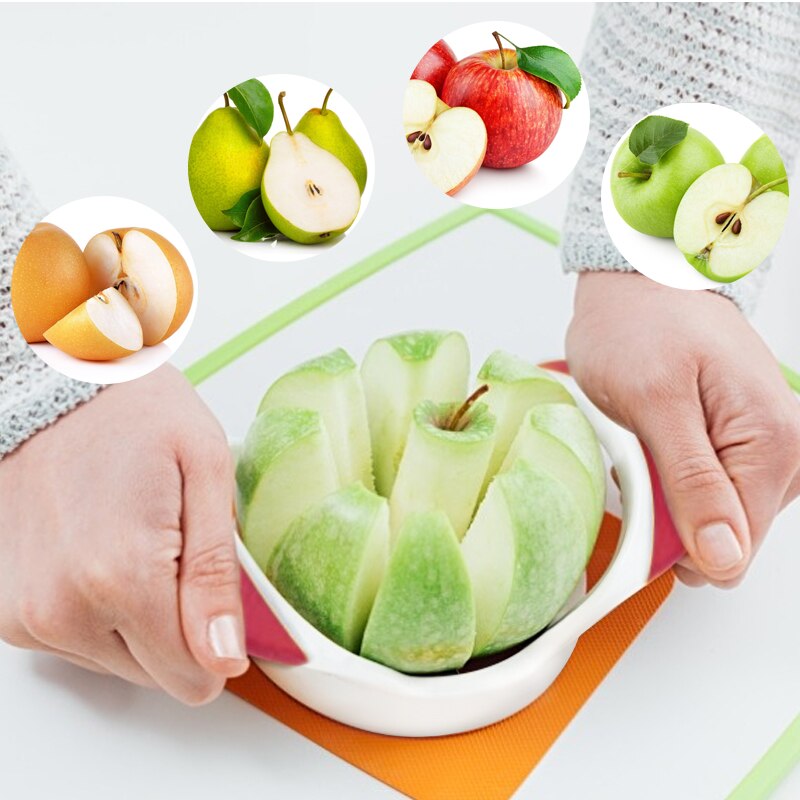 Trancheuse à 8 lames en acier inoxydable pour fruits, trancheur de pommes et poires, séparateur de fruits, Gadget de cuisine