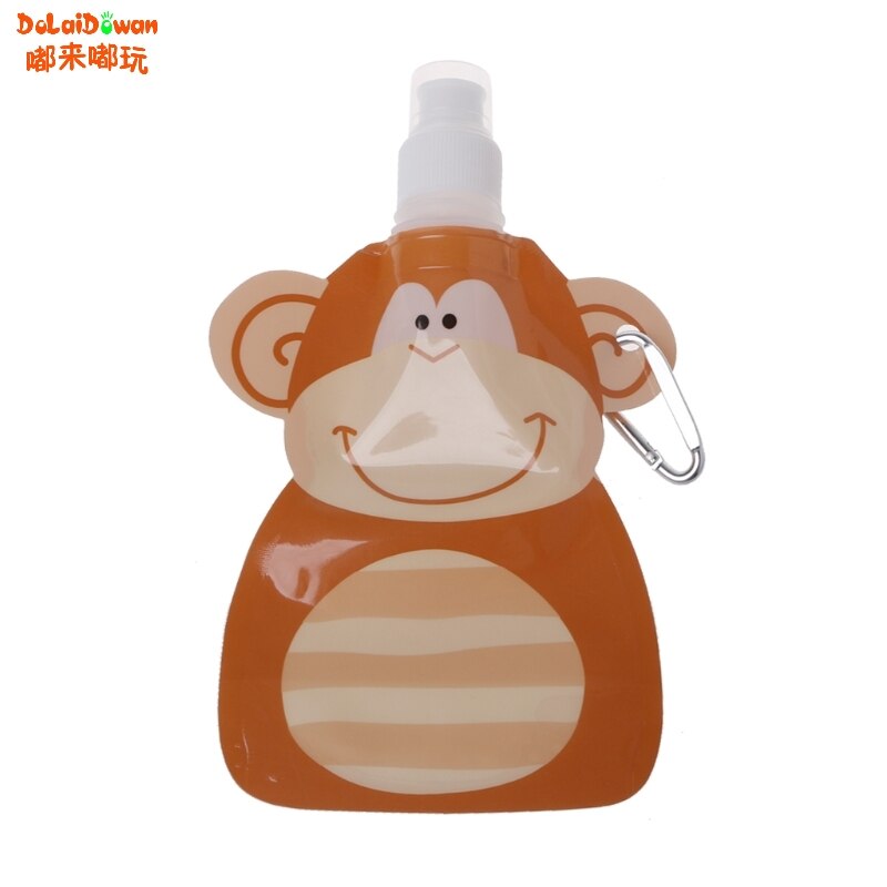 Bol de agua de dibujos animados plegable ecológico de 360ml, Bol de bebida de viaje seguro para niños: 2