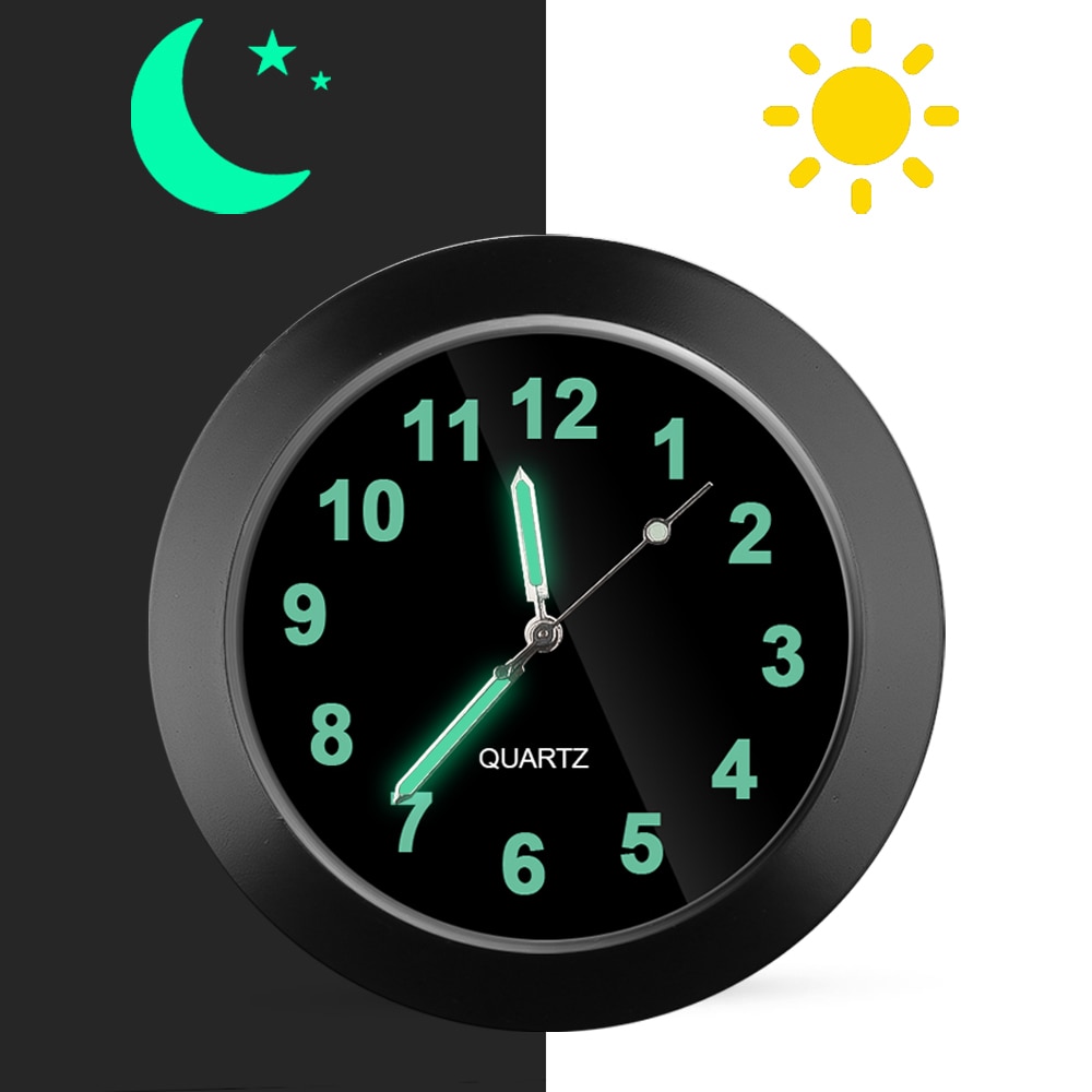 43mm Car Clock For Car Luminous Auto Gauge Air Vent Quartz Clock with clip Auto air outlet Watch Car styling