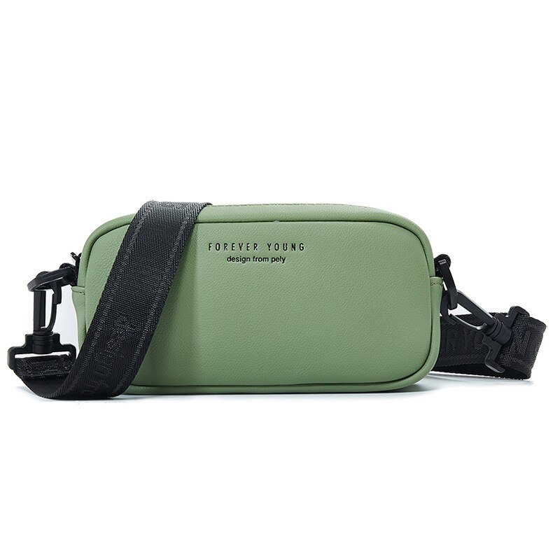Slanke schoudertas dames multifunctionele borsttas rugzak dames leren merk crossbody messenger bag: Groente