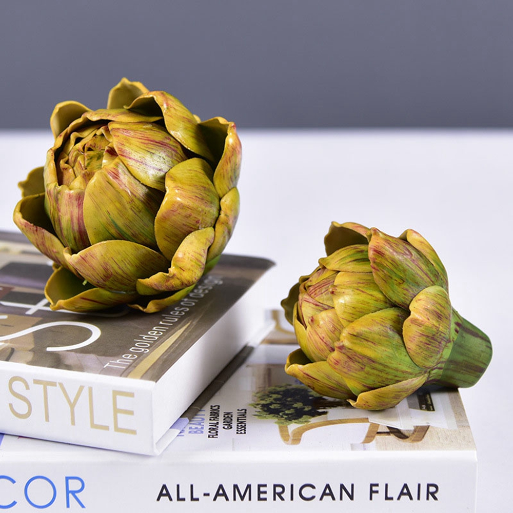 Konstgjord växt grön konstgjord frukt hem kök heminredning konstgjorda dekorationer konstgjorda kronärtskockor konstgjord kronärtskocka: 4xl / Djup safir