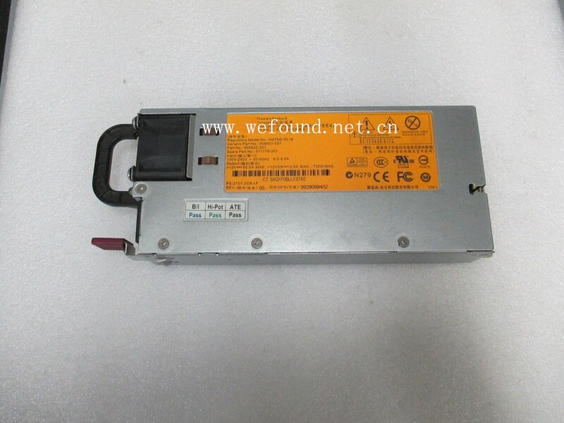 MLLSE 750W Power Supply Unit for HSTNS-PL18 - 506821-001, 506822-201, 511778-001 - Used Server PSU