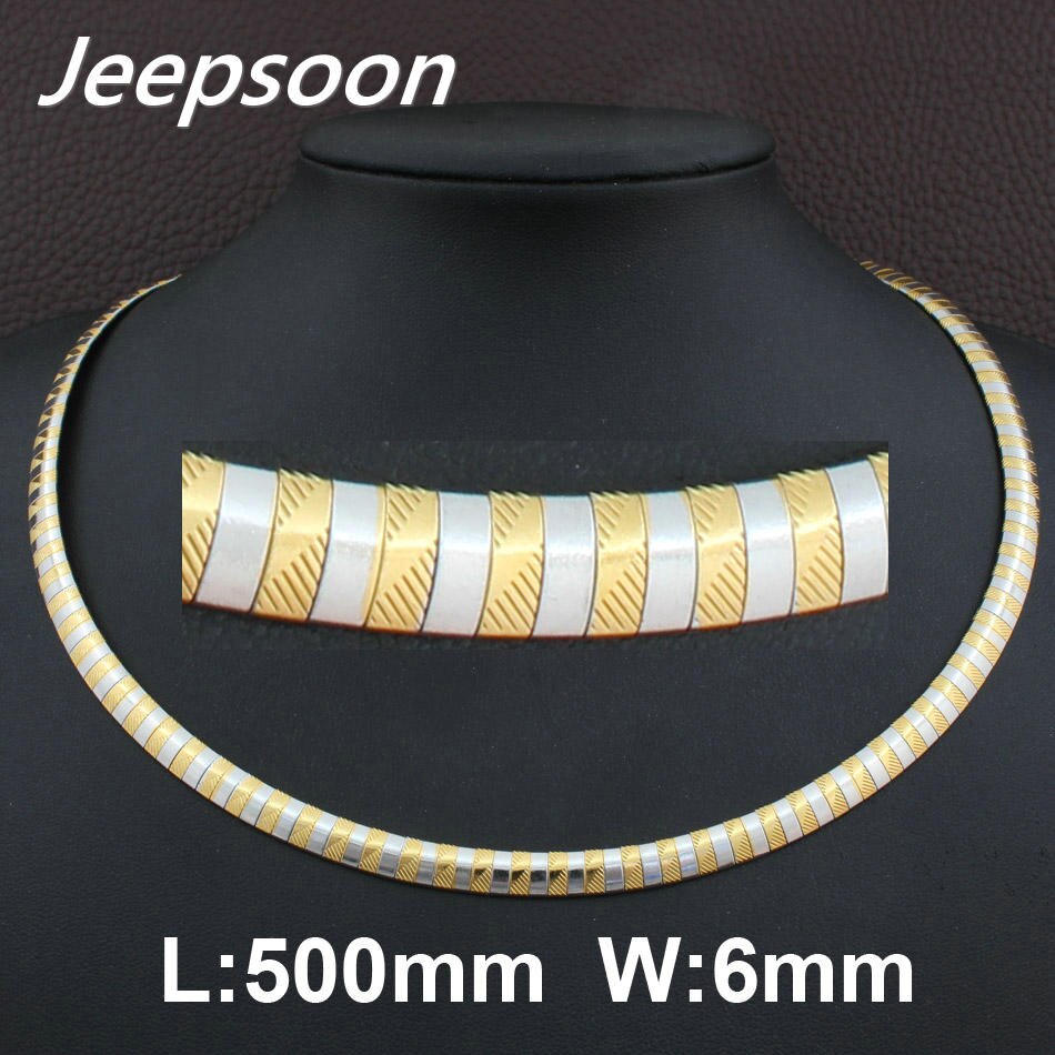 6MM Accessories Stainless Steel Jewelry 400mm and 450mm Long Torques Necklaces for women NBJGACFG: NGCGALAJ