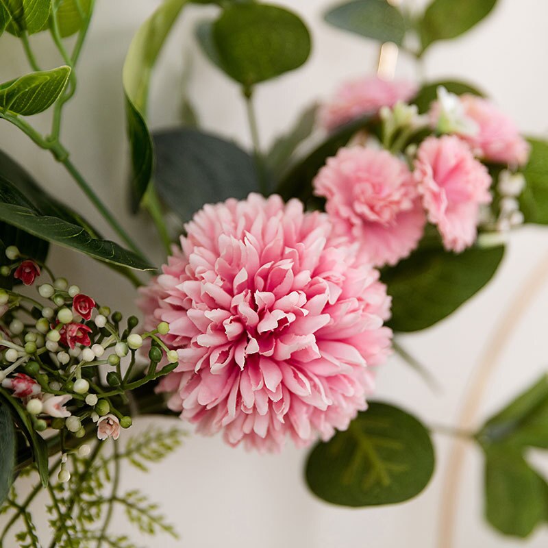 Cilected Smeedijzeren Muur Opknoping Decoratie Guirlande Hennep Touw Opknoping Kunstmatige Bloem Krans Voor Bruiloft Wandkleden Decor