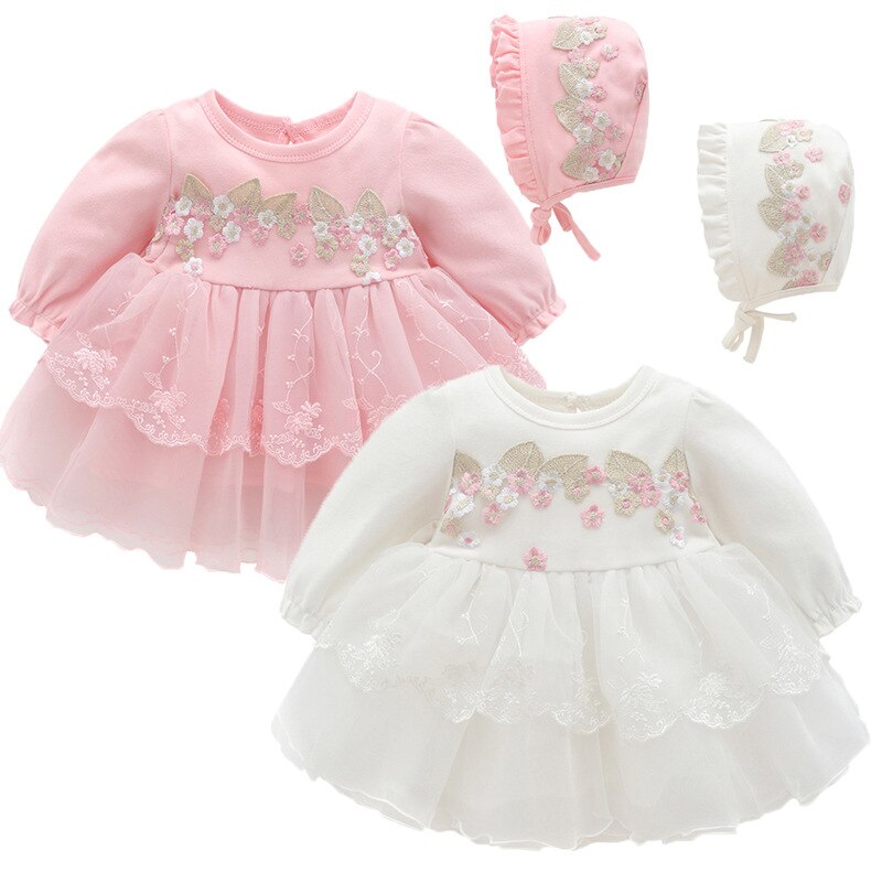 Baby Clothes Lace Embroidery Girl Spring And Autumn Princess Jumpsuit Skirt Romper Romper Newborn Baby