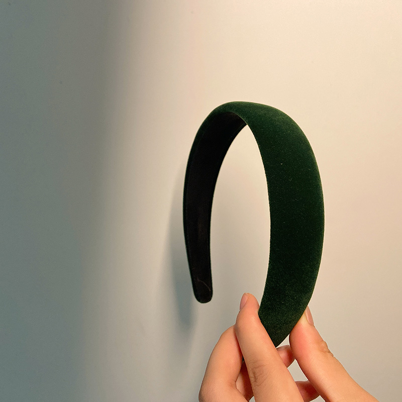 Fasce nere spesse invernali per donna fascia per capelli in spugna di velluto Ragazze Lunetta per capelli larga Elasticità Copricapo imbottito Accessori per capelli: Rosso