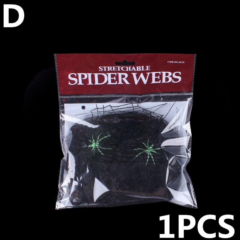 Halloween Scary Party Scene Props pider Silky Cotton Web Cobweb Horror Halloween Bar Haunted House Decor: D mdoel