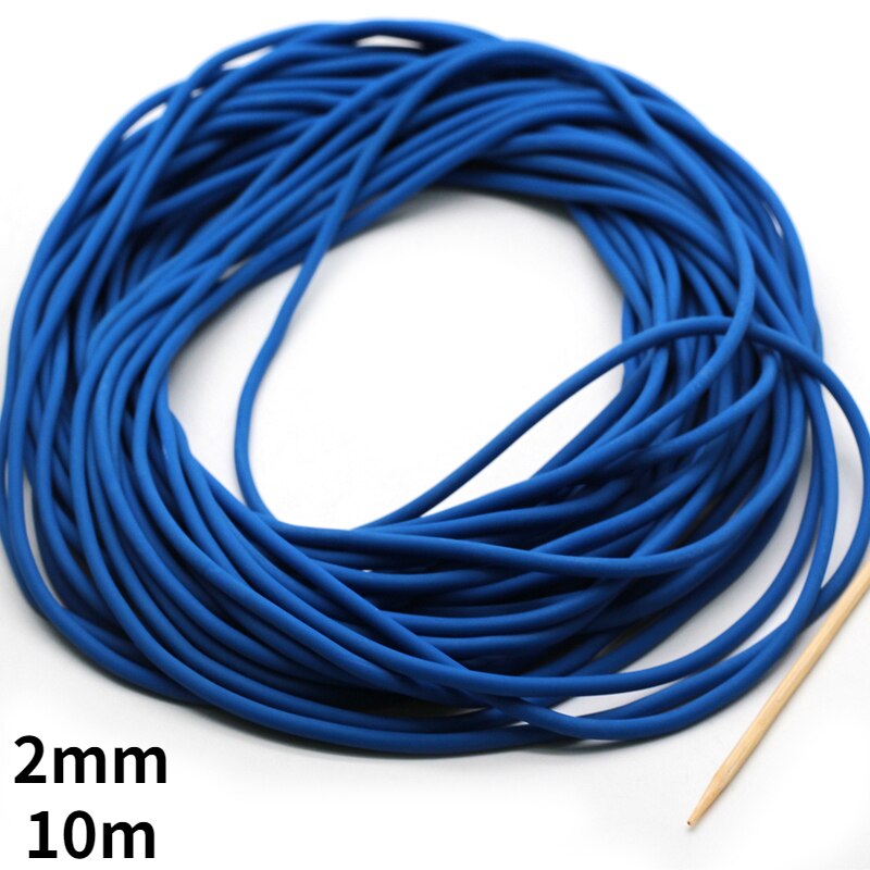Durchmesser 2mm Feste Elastische Gummi Angelschnur Angeln Seil Elastischen Seil Gebunden Angelschnur Puffer Release Elastische Gummi Seil: blue 10m
