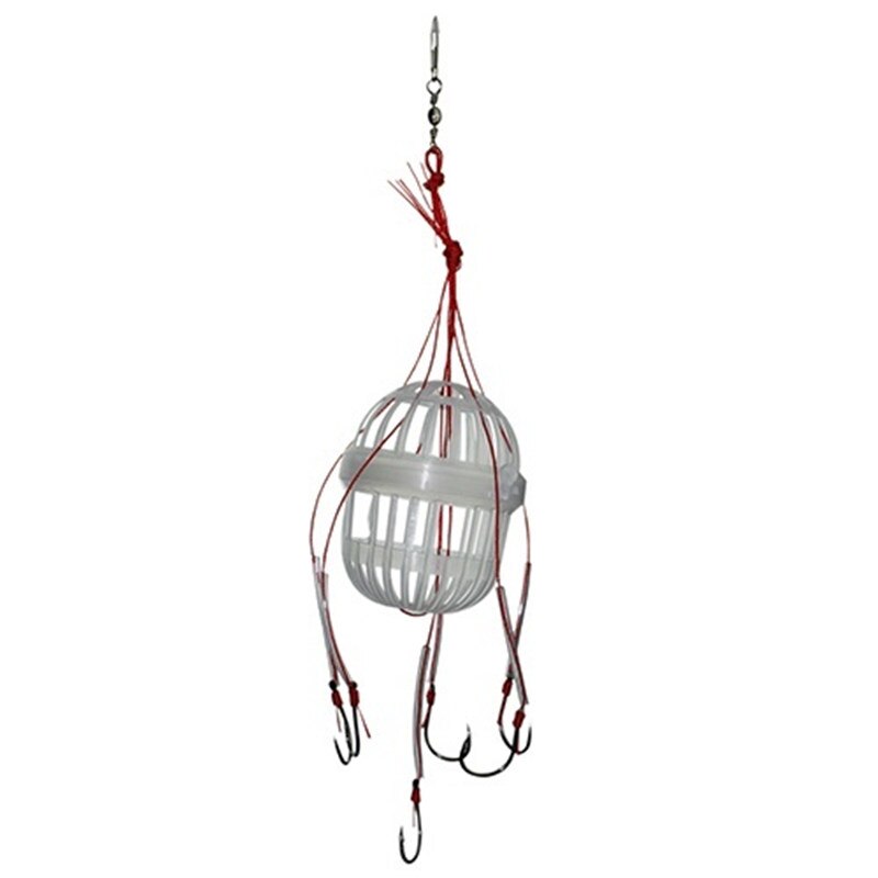 Explosion Fishing Hooks Spherical Sea Box Monsters with Six Strong Carbon Steel Fishing Feeder Jig Accessories