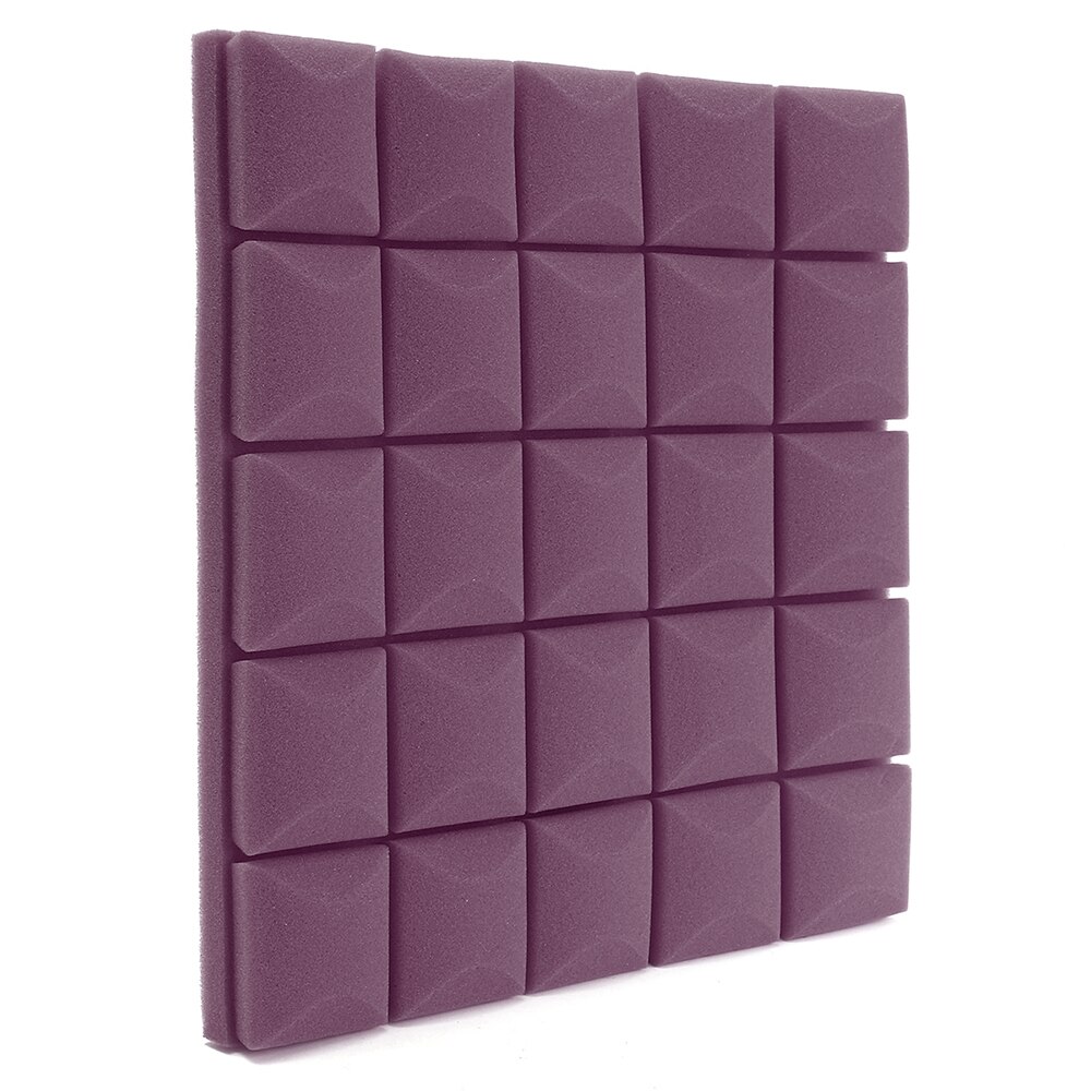 Acoustic Foam Panel Soundproof Foam Wedge Studio KTV Wall Echoes Absorption for studio recording ktv home: Low-density Purple