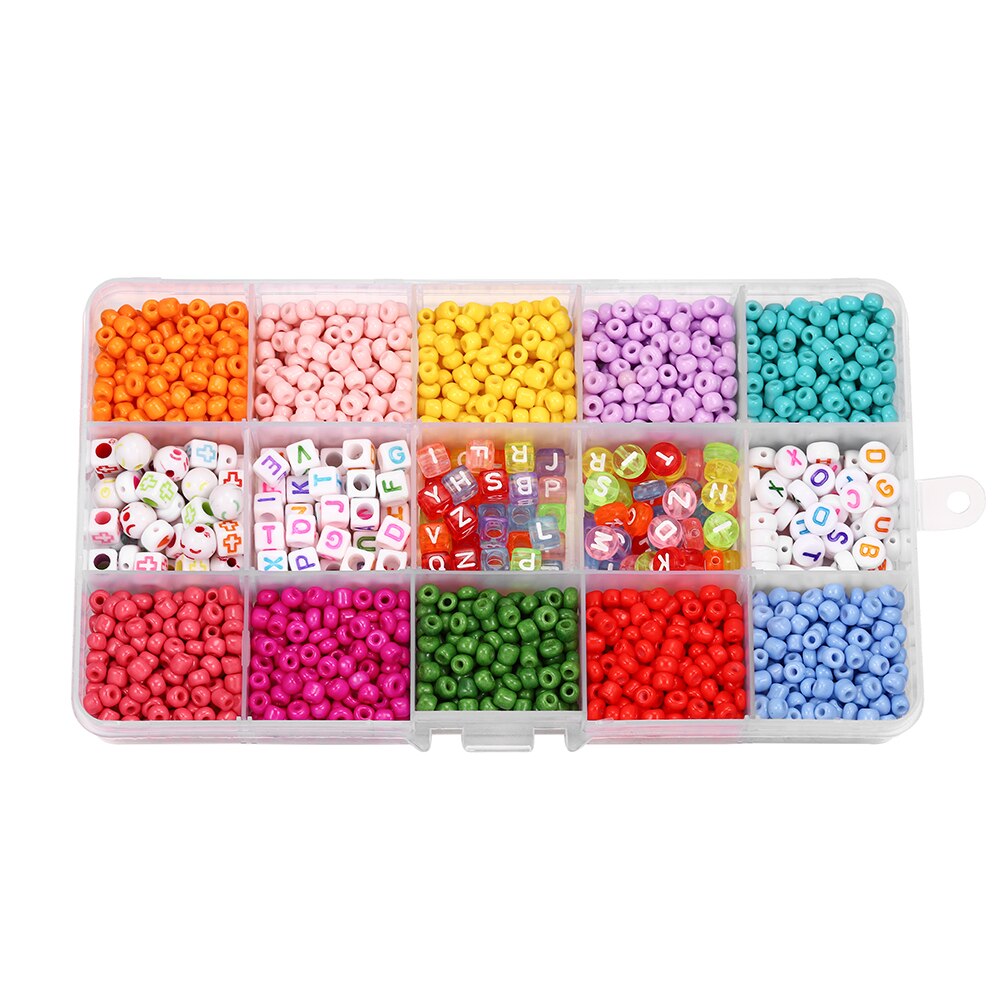 2020pcs Easy braided Letter Beads Jewelry Making Supplies Kit Beads Wire For Firendship Bracelet DIY Jewelry Making Kit Findings: light color