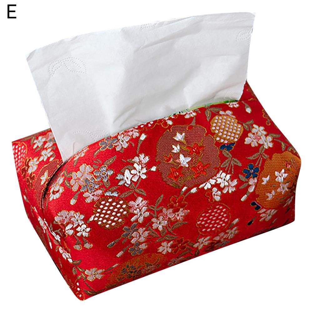 Tissue Pouch Eco-friendly Lightweight Tissue Holder Tissue Case Towel Napkin Papers Bag for Living Room Tissue Case:  E