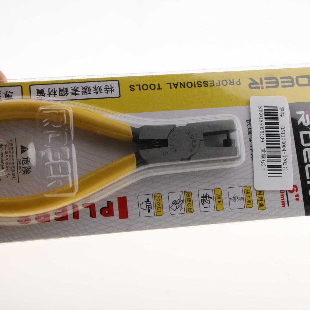 Yellow Plastic Handgrip Leather Hole Punch Plier Hole Maker Tool