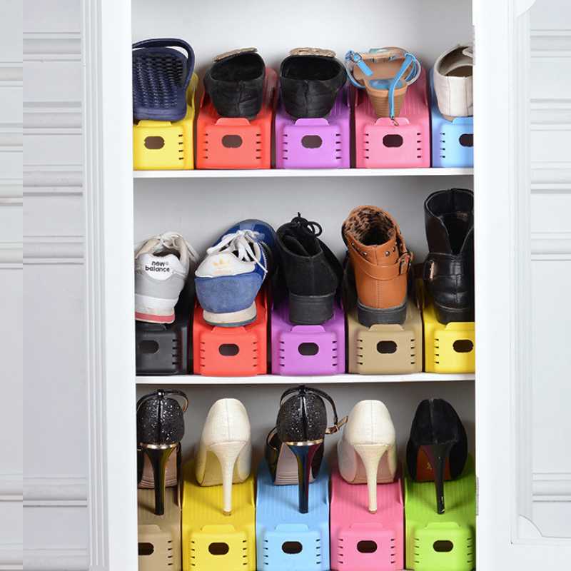 Shop Display Shoe Racks Double Cleaning Housekeeping Space-Saving Plastic Rack Storage Shelf Store Shoe Stand Shoemaker zapatero