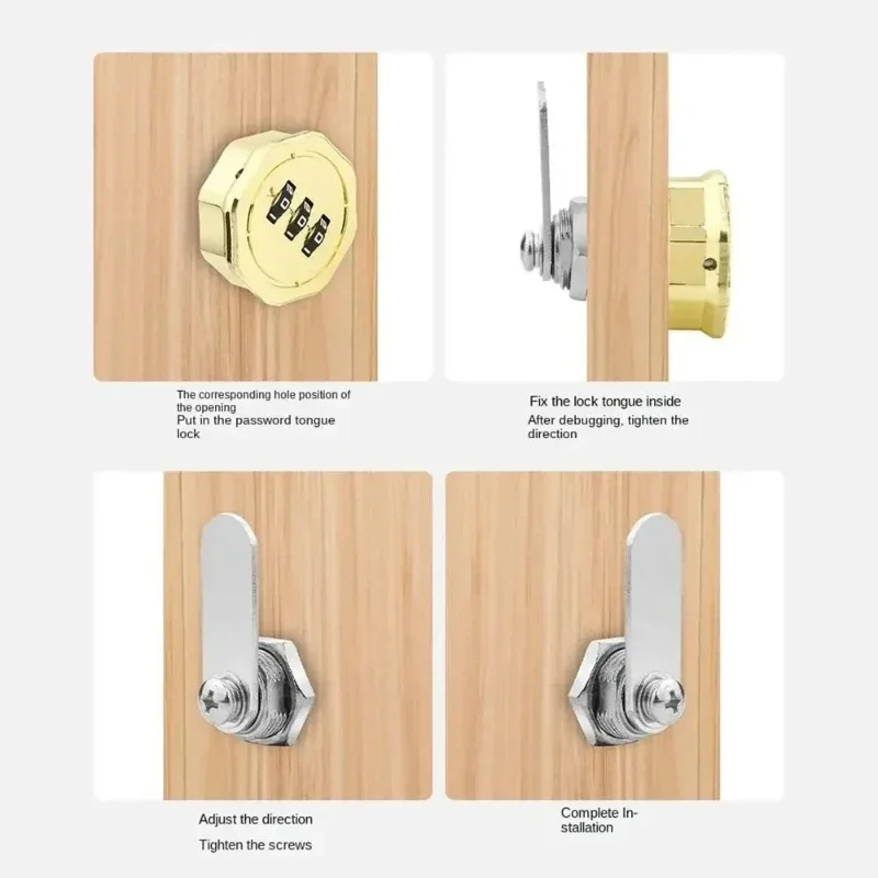 1PCS Password Cabinet Lock Zinc Alloy Password Locks Security Home Automation Cam Lock For Mailbox Cabinet Door 16/30mm