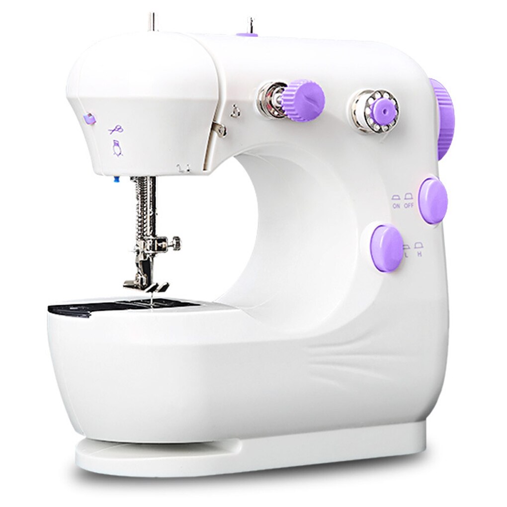 Mini Electric Sewing Machine Portable Household Sewing Machine Beginner Tailors Crafting Mending Machine EU Plug/US Plug