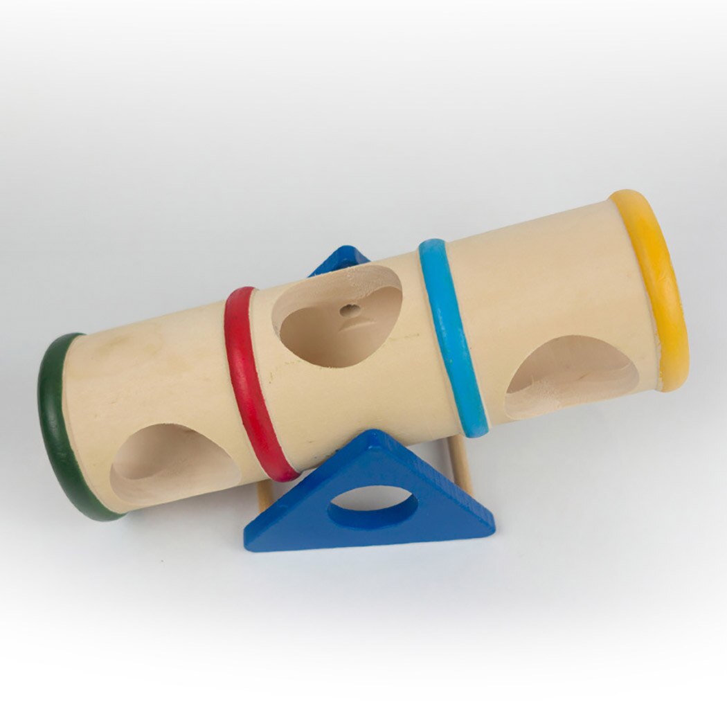 Hamster Seesaw Tube Pet Wooden Hamster Seesaw Toy Seesaw Tunnel Toys for Hamster Hedgehog Mouse Rat Guinea Pig