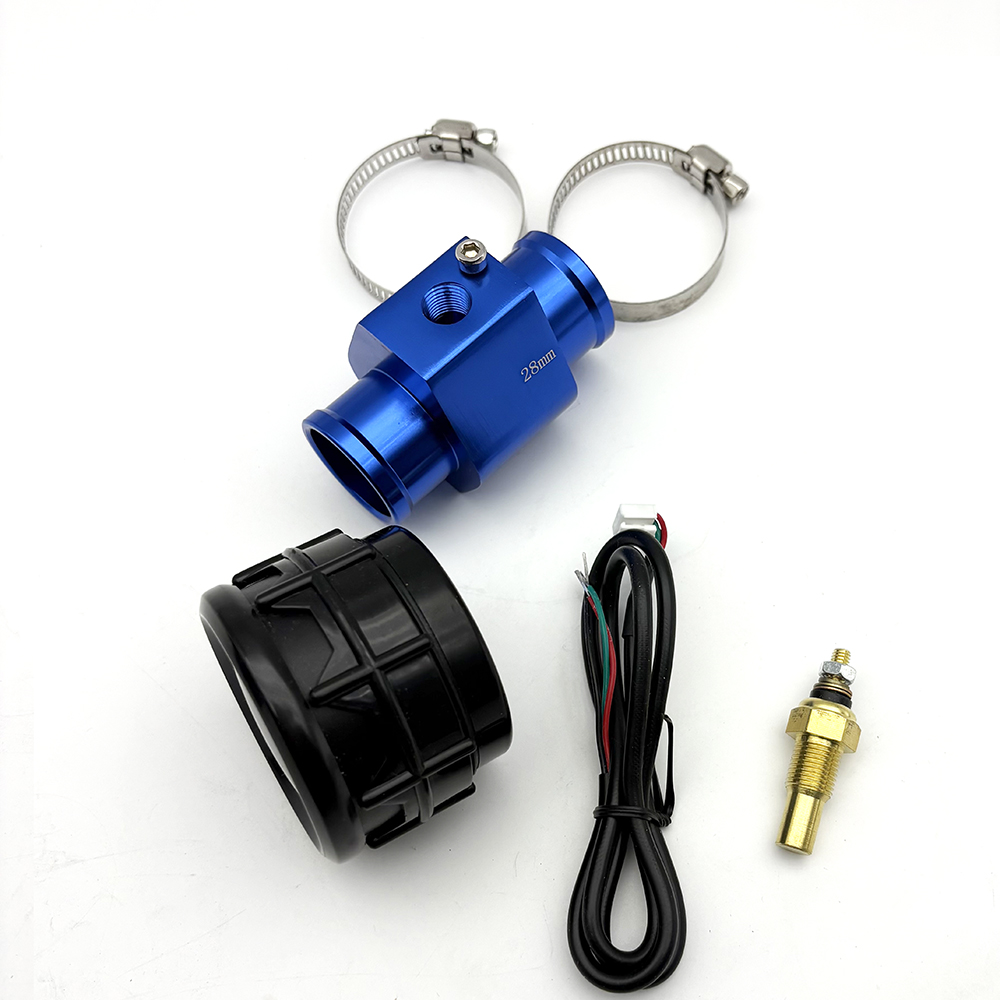 52 mm Abgastemperaturanzeige, 2 Zoll digitales EGT-Automessgerät mit Sensor, blaue LED, externer Gastemperaturanzeige für die Automobilindustrie
