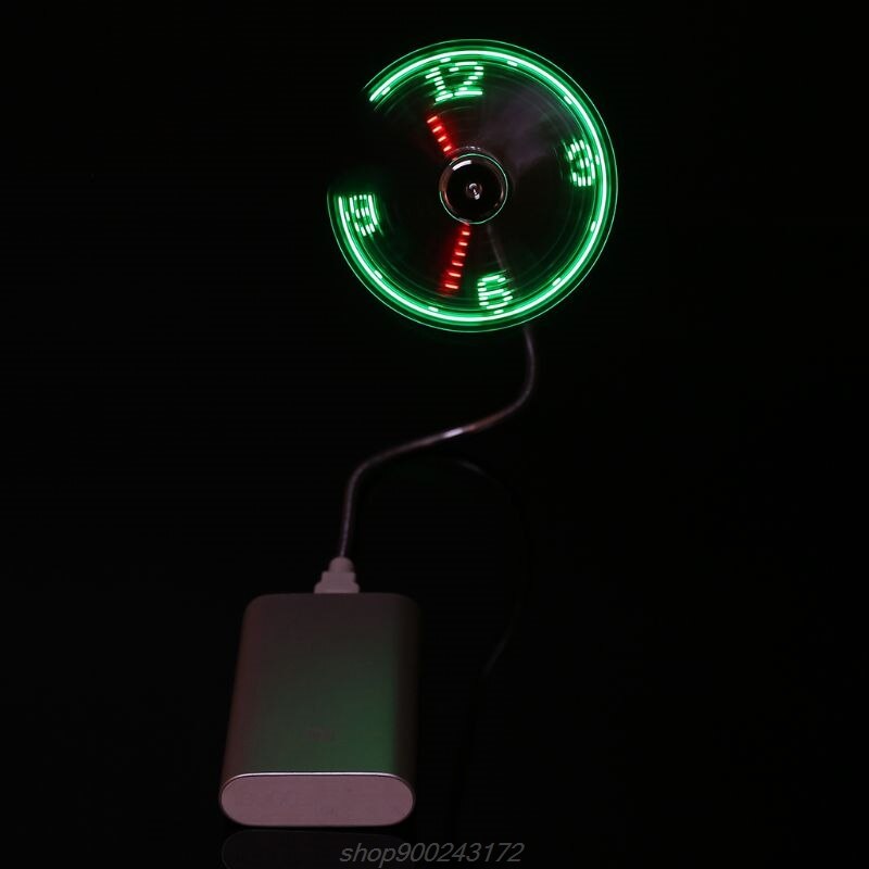 Flexible USB cuello de ganso reloj LED ventilador con visualización en tiempo Real para Notebook PC F18 21 . Exclusivo.