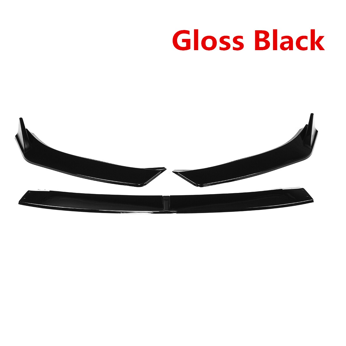 Carbon Fiber Look/Black 3Pcs Car Front Lip Bumper Spoiler Splitter Body Kit Diffuser Deflector Lips For Mazda 6 Atenza: Glossy Black