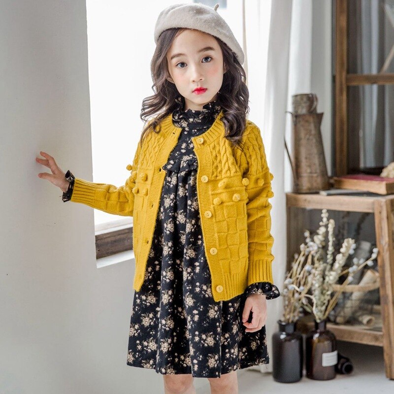 Suéter bolha feito à mão para bebês, casaco cardigã de malha com bolhas, manga comprida, blusa simples de botão para meninas 2019: rose red / 7