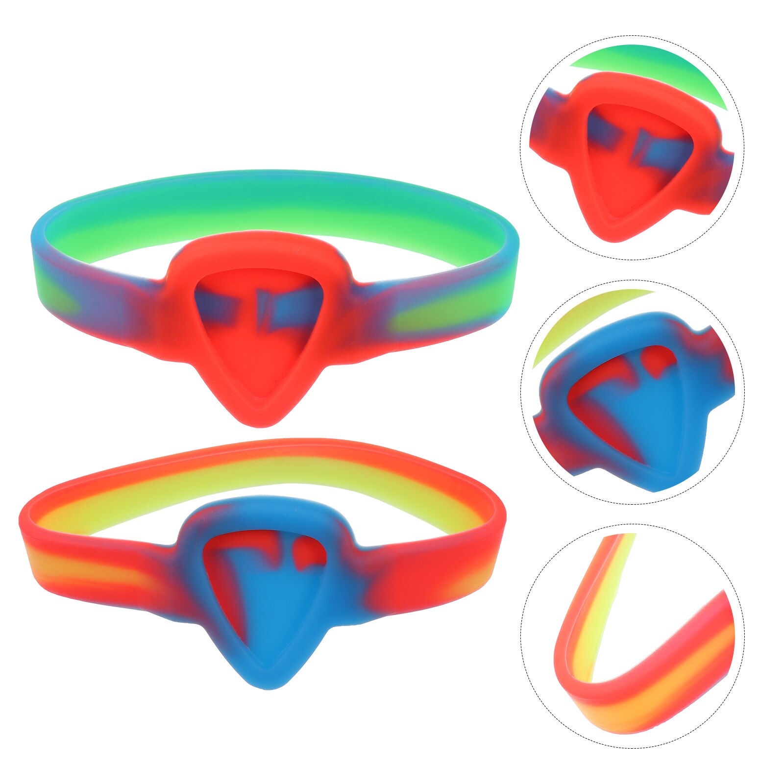 2pcs Guitar Pick Holder Wristband Silicone Plectrum Bangle Guitar Accessories