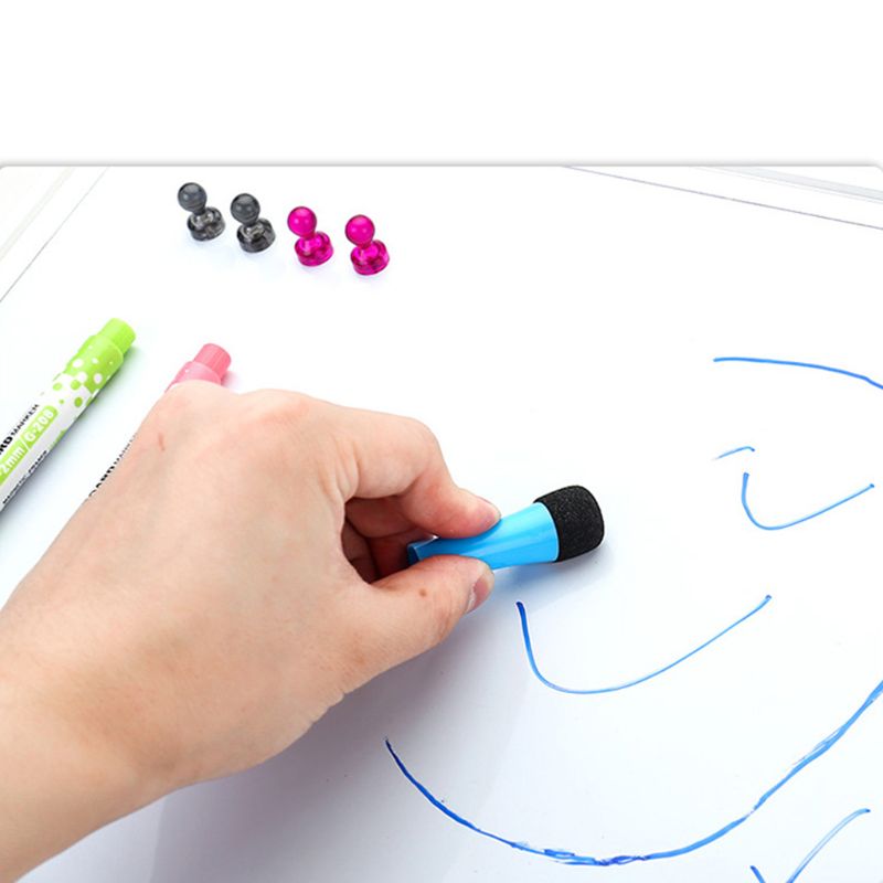 Desktop Foldable Erase Whiteboard Portable Drawing Writing Message Board with Marker Pen Magnetic Buttons School Office Supplies