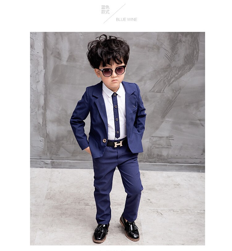 Traje Formal para niños, chaqueta + Pantalones + camisa, traje Formal para bodas, 3 uds.