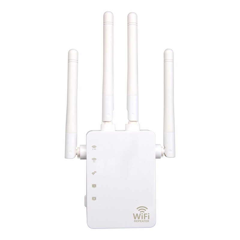 Wifi range extender 300/ 1200 mbps dual band 2.4/5 ghz wi-fi internet signal booster trådløs repeater til router nem opsætning wps e